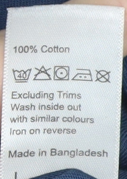 John Lewis Men's Blue Crew Neck T-Shirt Size L