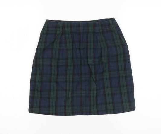 Hollister Women's XS Plaid Blue Pencil Skirt
