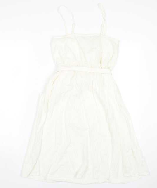 ASOS Women's Ivory Midi Shirt Dress Size 8