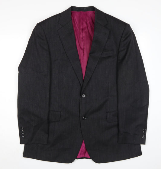 Mens UK Size 42 Austin Reed Regular Black Suit Jacket
