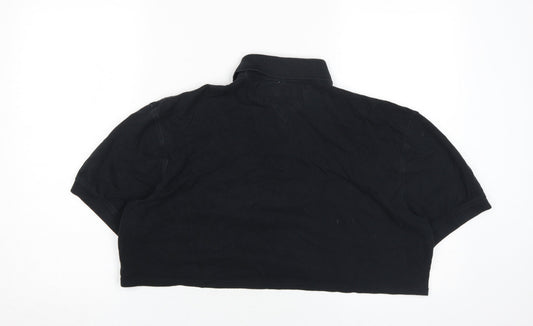 Unisex Adults UK Size XL Tommy Hilfiger Black Cropped Polo