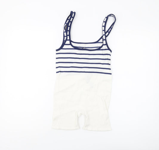 Womens UK Size XS Zara One-Piece White Jumpsuit