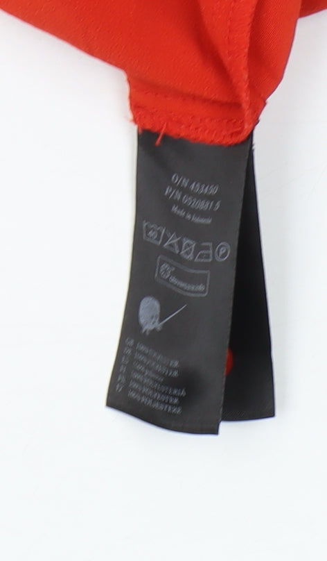 Monki Women's Red Off Shoulder Jumpsuit Size S