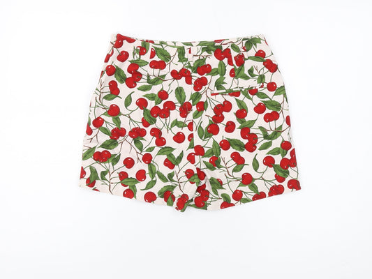 Zara Women's Multicoloured Chino Shorts Size S