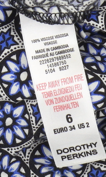 Dorothy Perkins Multicoloured Women's Viscose Shorts Size 6