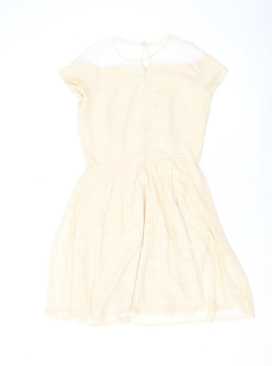 Little Mistress Women's Ivory A-Line Dress, Size 8