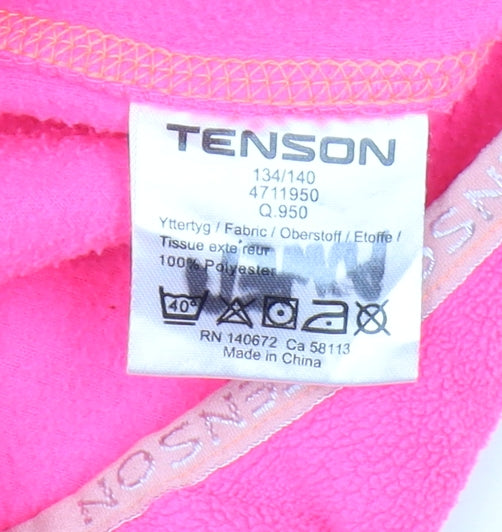 Tenson Girls Pink Fleece Full Zip Sweatshirt 9-10 Years