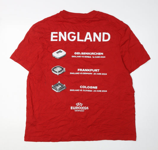 Marks and Spencer Men’s Red XL England Euro 2024 T-Shirt