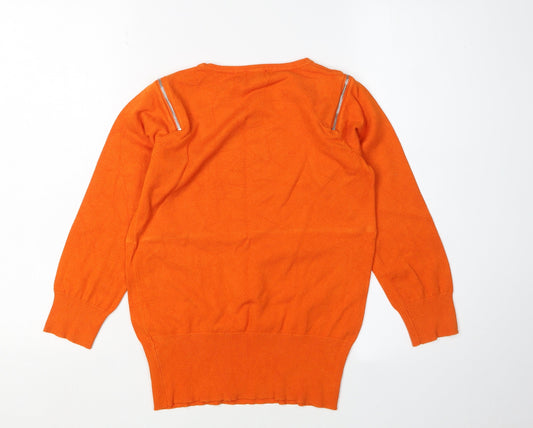 Womens UK Size 8 Star by Julien Macdonald Orange Pullover Jumper