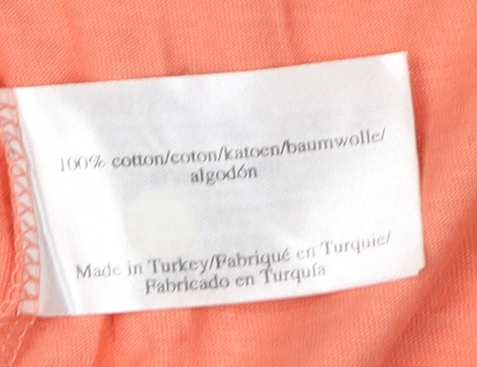 Laura Ashley Women's Orange Basic T-Shirt Size 12
