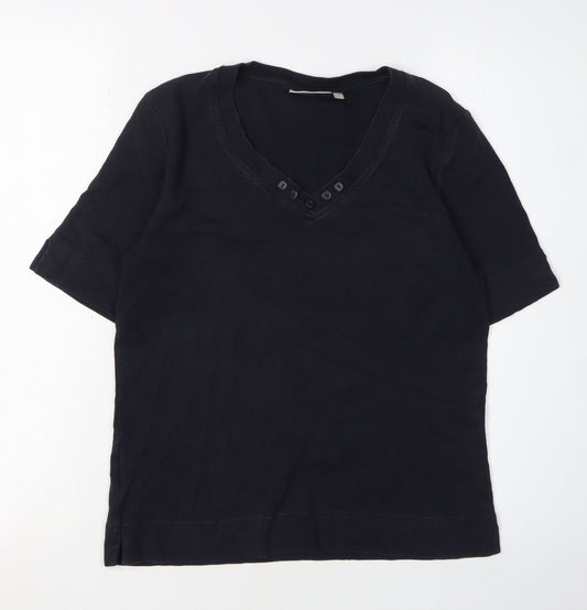 Womens UK Size S CC Black Basic T-Shirt