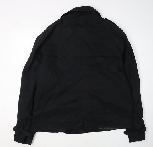 Mens UK Size XL JBCJ Black Trench Coat