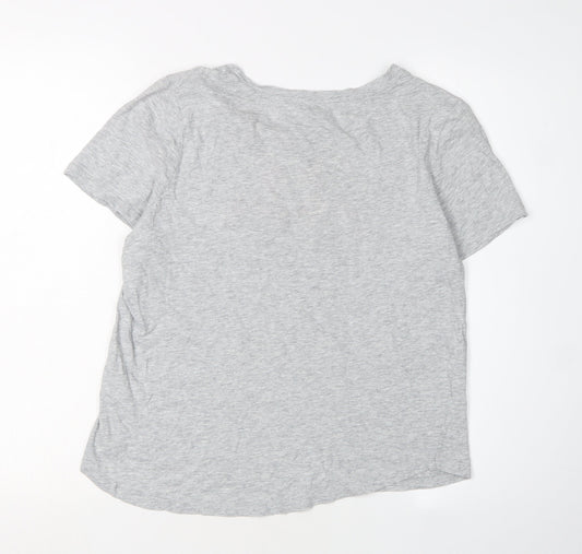 Oasis Women's Grey Flamingo T-Shirt, Size S, Casual Style