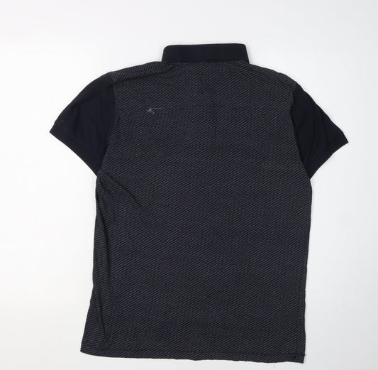 French Connection Men's Black Polo Shirt, L, Casual Style