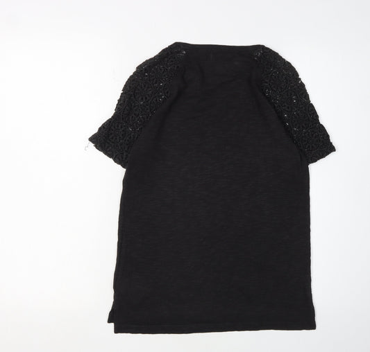 Womens UK Size 8 Superdry Black Basic T-Shirt