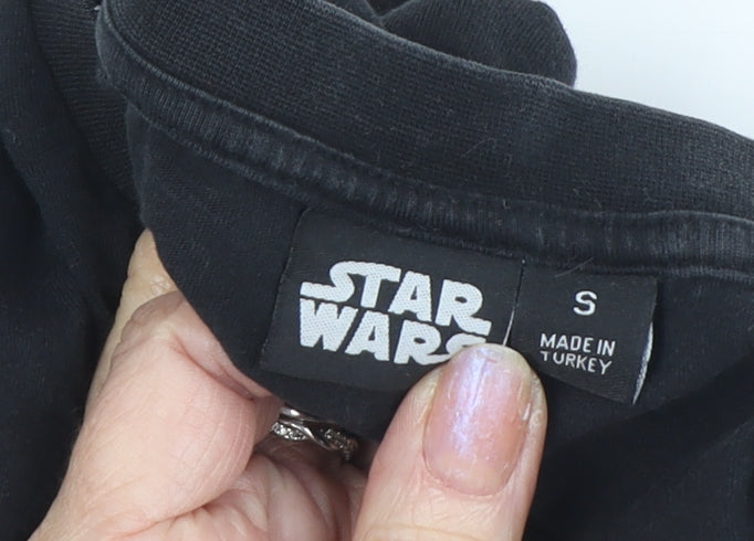 Star Wars Men's Black Graphic T-Shirt, Size S, Space Theme