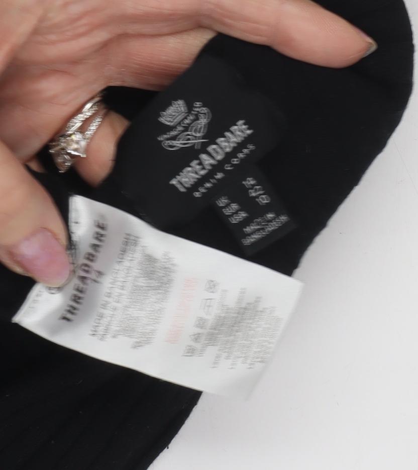 Womens UK Size 10 Threadbare Black Pullover Jumper