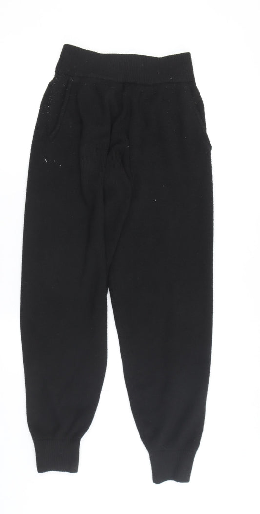 Womens UK Size 8 Jack Wills Regular Fit Jogger Black Trousers