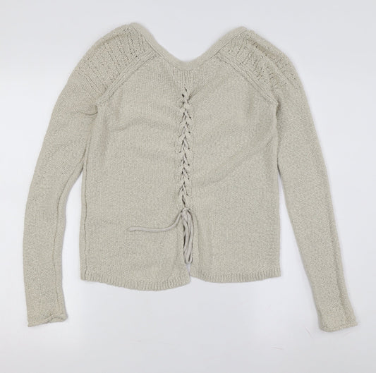 Womens UK Size XS Hollister Ivory Pullover Jumper