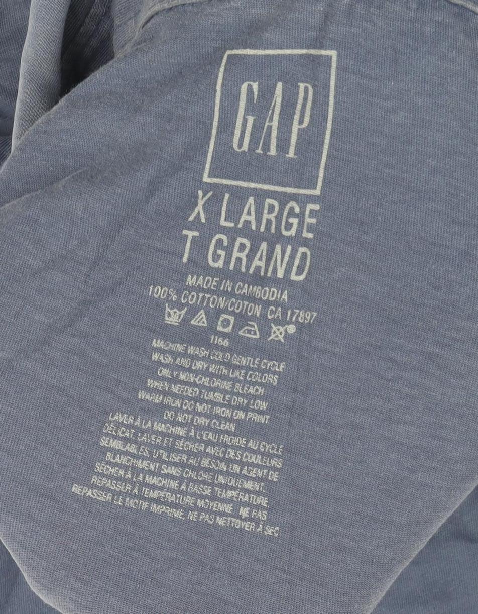 Gap Men's Blue XL Polo Shirt with Collar, Short Sleeve