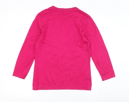 Womens UK Size S CC Pink Pullover Jumper