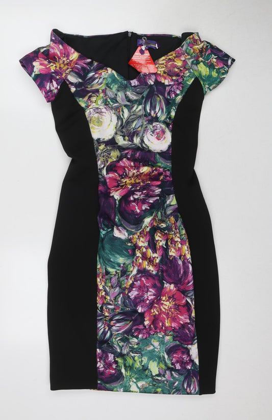 Amy Childs Women's Multicoloured Bodycon Dress Size 12