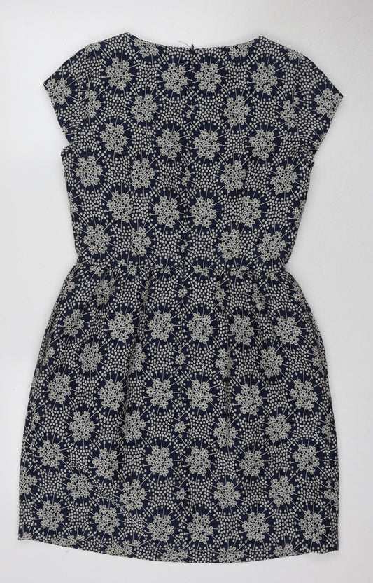 Per Una Women's Blue Shift Dress Size 10 Short Sleeve