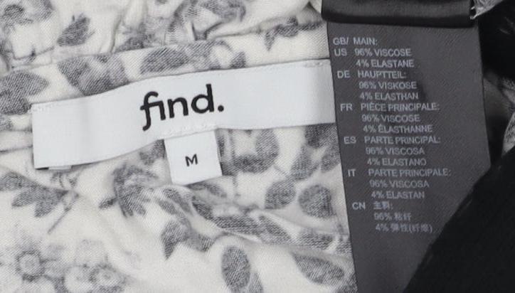 Find Women's Floral Mini Dress Black/White M