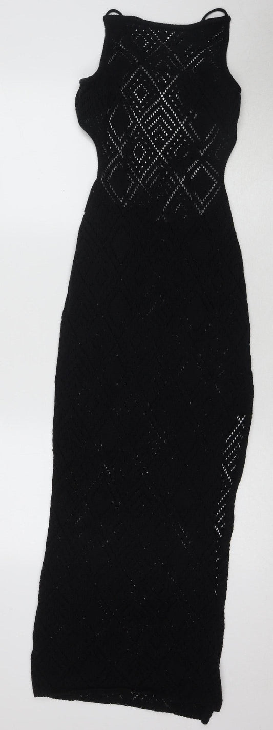 ASOS DESIGN Black Crochet Dress Size 8 Women