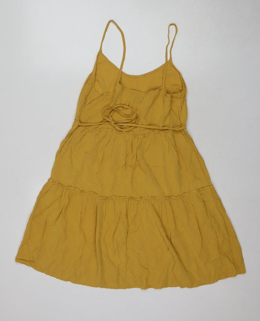New Look Women's Yellow Slip Dress Size 6