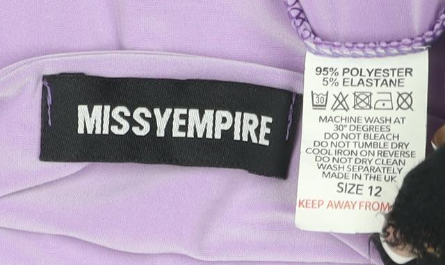 Missy Empire Women's Purple Slip Dress Size 12