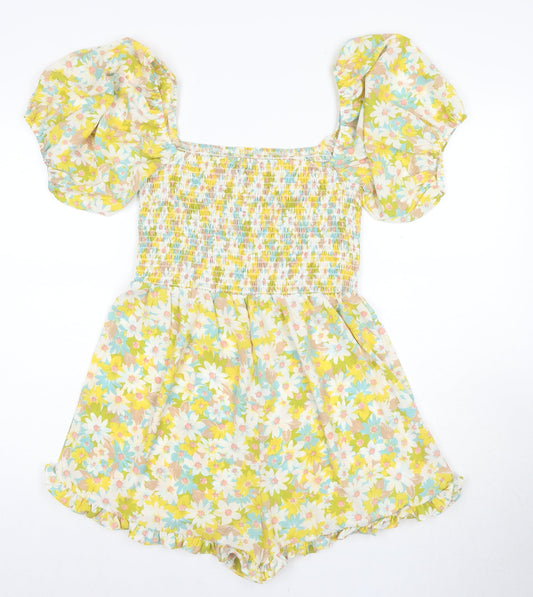 Womens UK Size 14 Nasty Gal One-Piece Multicoloured Playsuit
