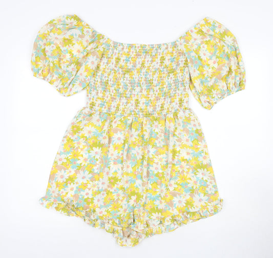 Nasty Gal Women's Floral Playsuit Size 14