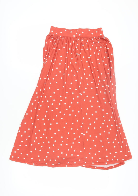 ASOS Women's Red Polka Dot A-Line Skirt Size 10