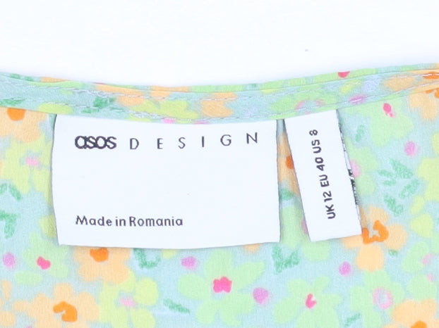 ASOS DESIGN Women Multicoloured Floral A-Line Dress