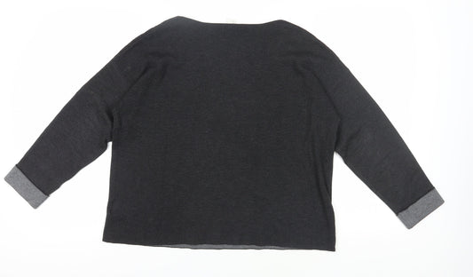 Womens UK Size L H&M Black Pullover Jumper