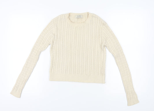 Womens UK Size XS Pull & Bear Ivory Jumper Jumper
