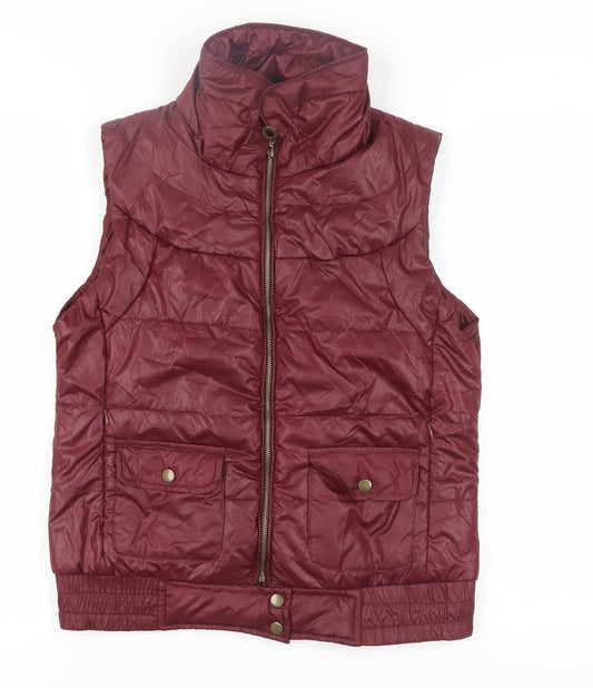 Womens UK Size 12 Blonde + Blonde Red Puffer Jacket