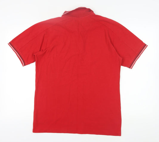 Nike Men's Red Polo Shirt L Size Short Sleeve Logo