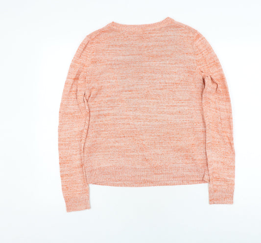 GAP Women's Pink M Knit Pullover Jumper, Crew Neck, Cotton