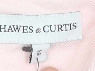 Hawes & Curtis Men's Pink Cotton Button-Up Shirt