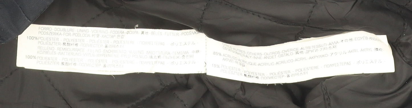 Zara Man Black Military Jacket, Size S, Men's Fashion