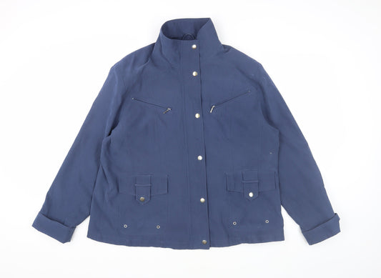 Womens UK Size 22 Finesse Blue Basic Jacket