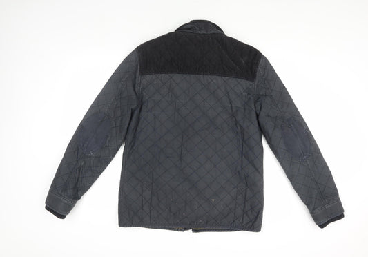 Next Men's Black Quilted Jacket M, Casual Autumn/Winter Wear