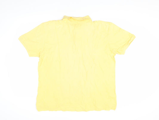 Dissident Men’s Yellow Polo, Size L, Cotton, Casual