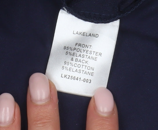 Womens UK Size 14 Lakeland Blue Basic T-Shirt