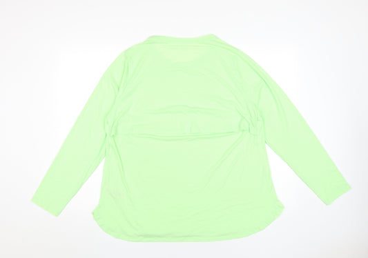 Marks & Spencer Women's Green Long Sleeve Pullover Top