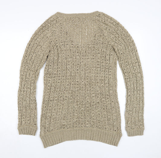 Womens UK Size 12 Savoir Beige Pullover Jumper