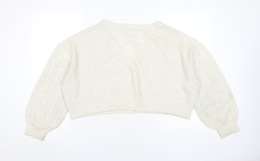 Womens UK Size 10 ASOS Ivory Cardigan Jumper