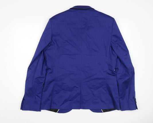 Mens UK Size 44 Topman Regular Blue Suit Jacket